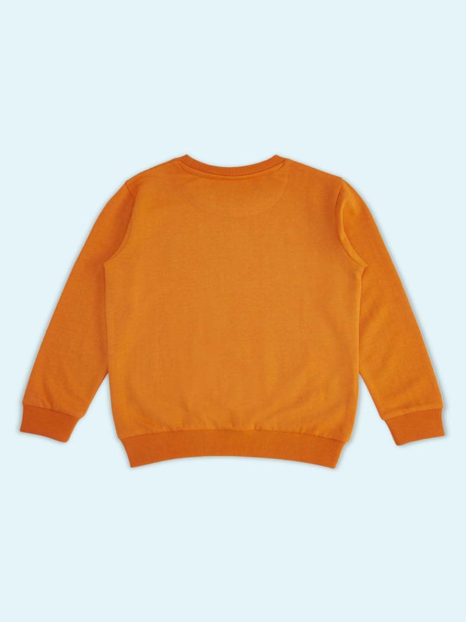 Pantaloons Baby Kids Orange Printed Full Sleeves Sweatshirt
