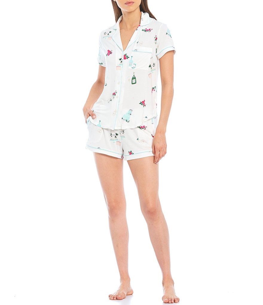 Cabernet Paisley Printed Woven Coordinating Pajama Set