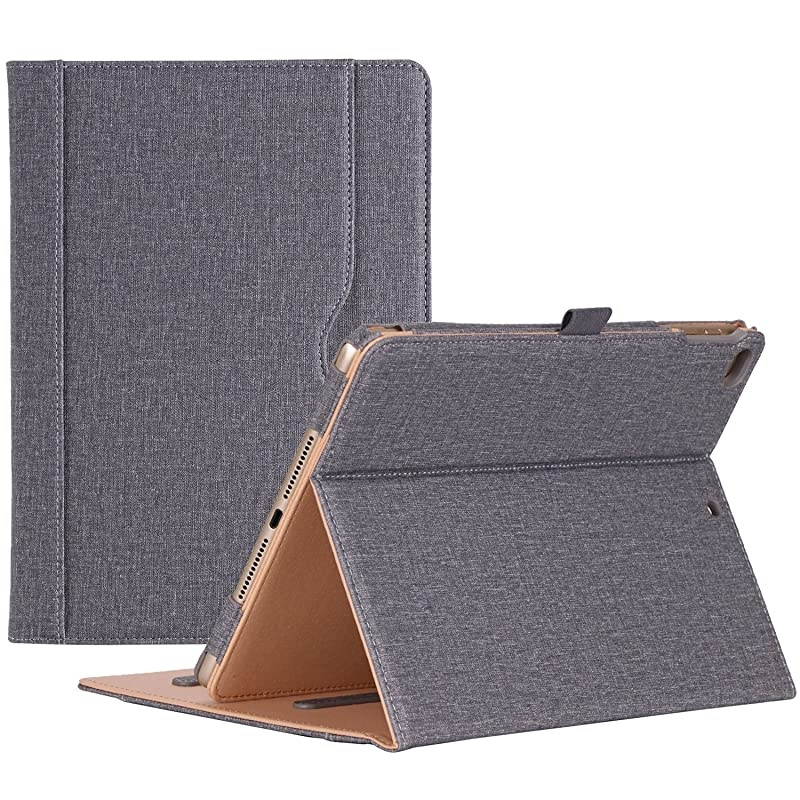 iPad 9.7 Case (Old Model) 2018 iPad 6th Generation / 2017 iPad 5th Generation Case - Stand Folio Cover Case for Apple iPad 9.7 inch, Also Fit iPad Air 2 / iPad Air &ndash;Grey