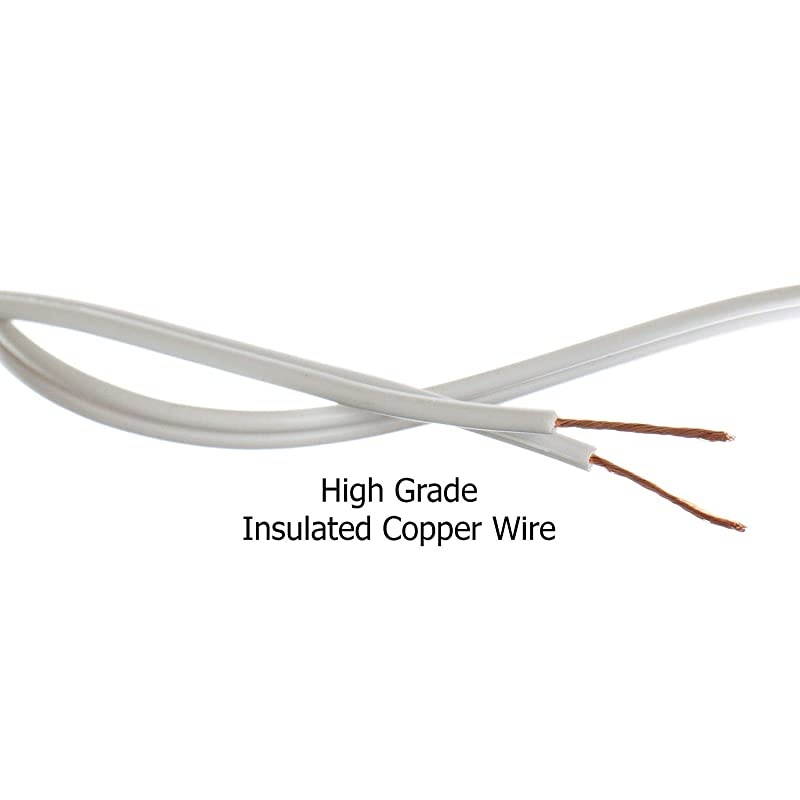 2 Prong Power Cord with Premium Quality Copper Wire Core Polarized SquareRound for Satellite CATV Motorola amp PS NEMA 115P to C7 IEC320 UL Listed Black 6ft Power Cable