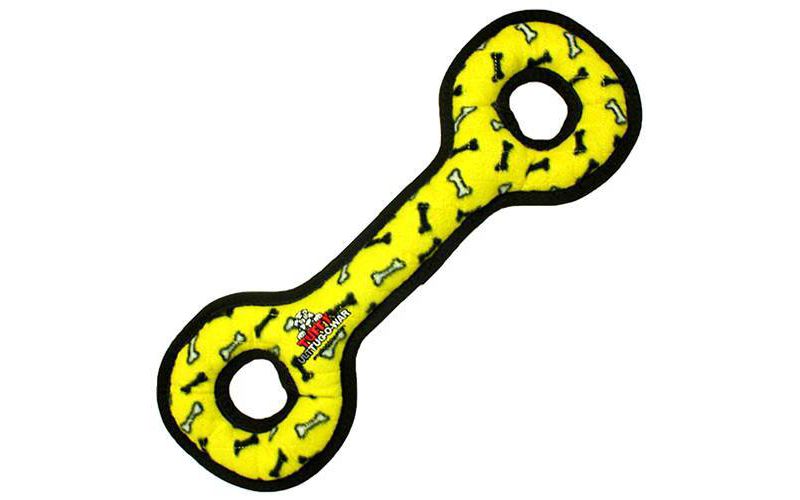 Tuffy Ultimate Tug-O-War Print Dog Toy - Yellow