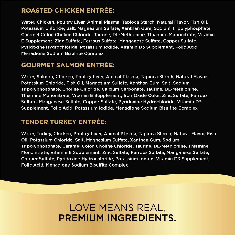 Sheba Perfect Portions Cuts In Gravy Chicken, Salmon & Turkey Entrée Premium Wet Cat Food - 2.6oz/24ct Variety Pack