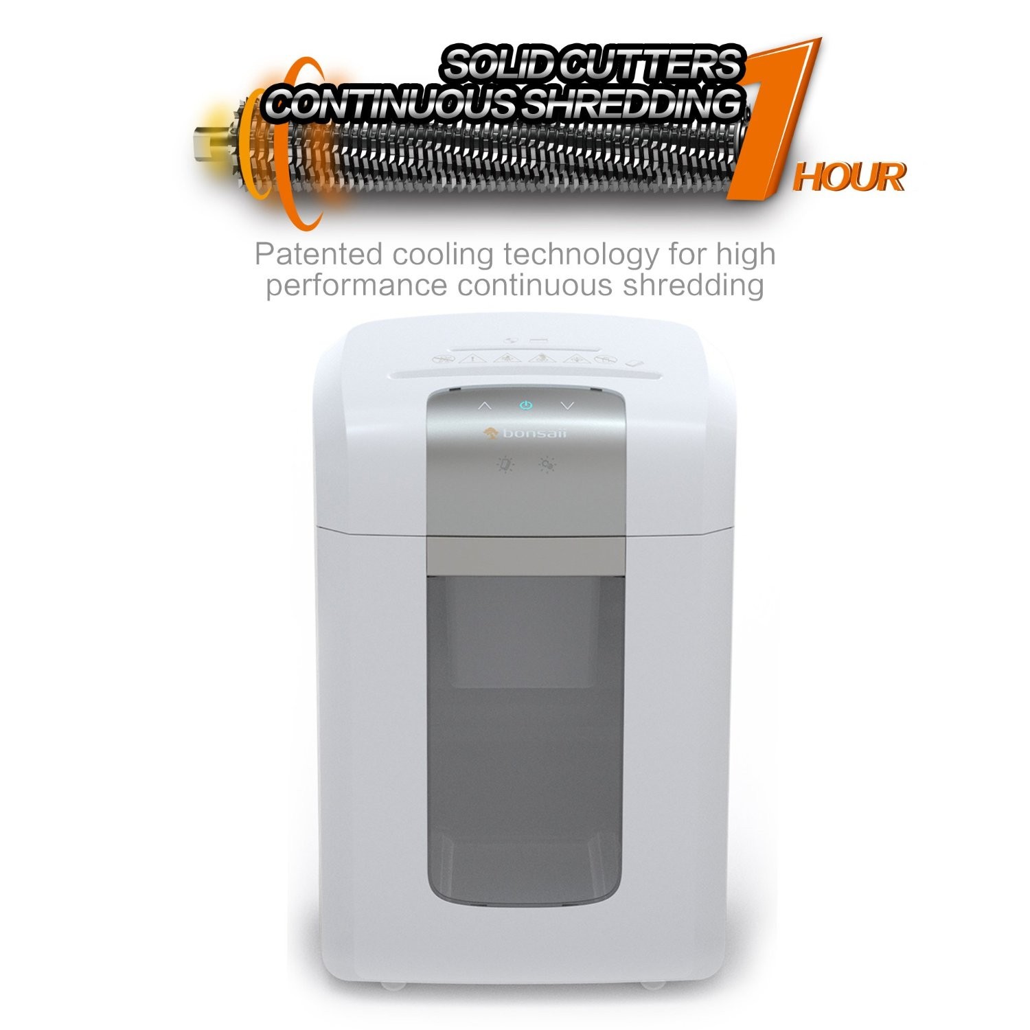 Bonsaii EverShred Pro 4S30 10-Sheet Micro-Cut Paper/CD/Credit Card Shredder, 240 Mintues Continuous Running, 10 Minutes Cooling Down, P-5 Security, Overload and Thermal Protection, with 4 Casters