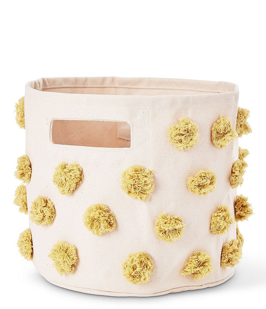 Edgehill Collection Hand-Woven Rattan Market Basket