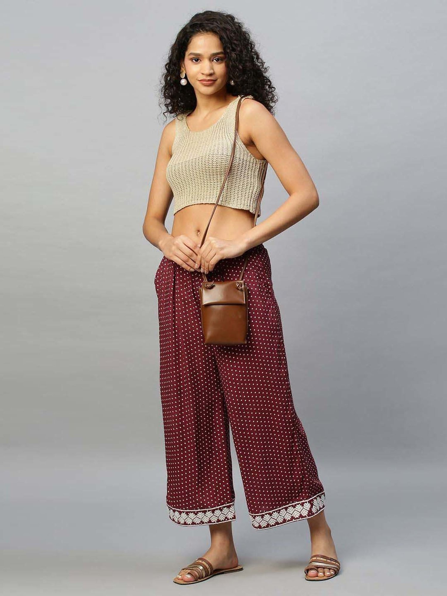 Chemistry Red Polka Dots Palazzos