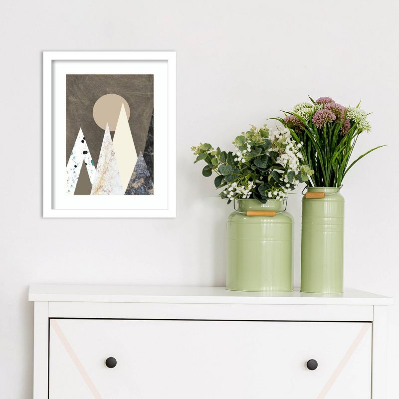 12" x 15" Mountain Peaks by Design Fabrikken Framed Wall Art Print - Amanti Art