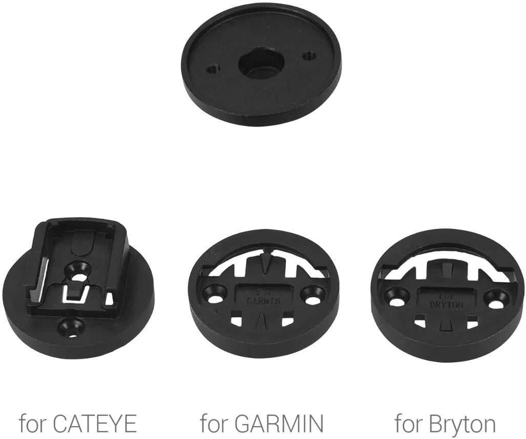 kwmobile 1x Bicycle Mount Compatible with Garmin Edge/Bryton Rider/CatEye - Set of 1 Top Cap Mounts for Bike GPS Navigation