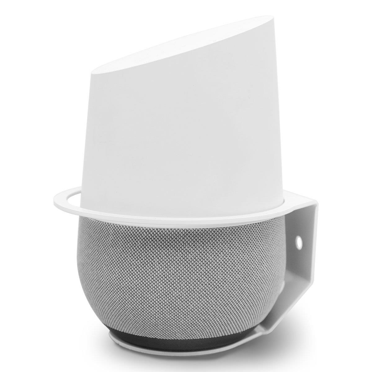 Google Home Wall Mount, ALLICAVER Sturdy Metal Made Mount Stand Holder Google Home.(White)
