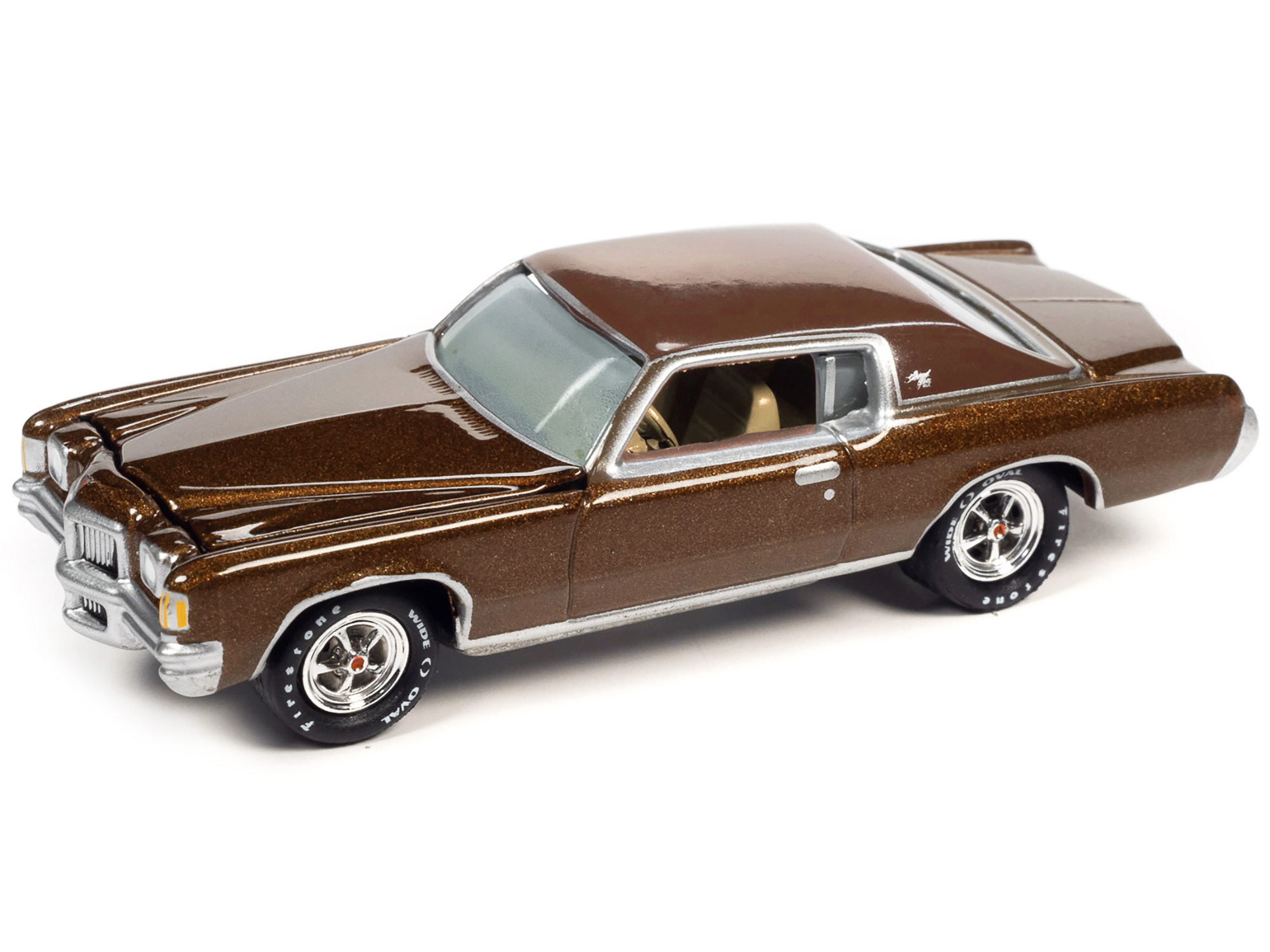 1971 Pontiac Grand Prix Bronzini Gold Metallic "Classic Gold Collection" Series Limited Edition to 8476 pieces Worldwide 1/64 Diecast Model Car by Johnny Lightning