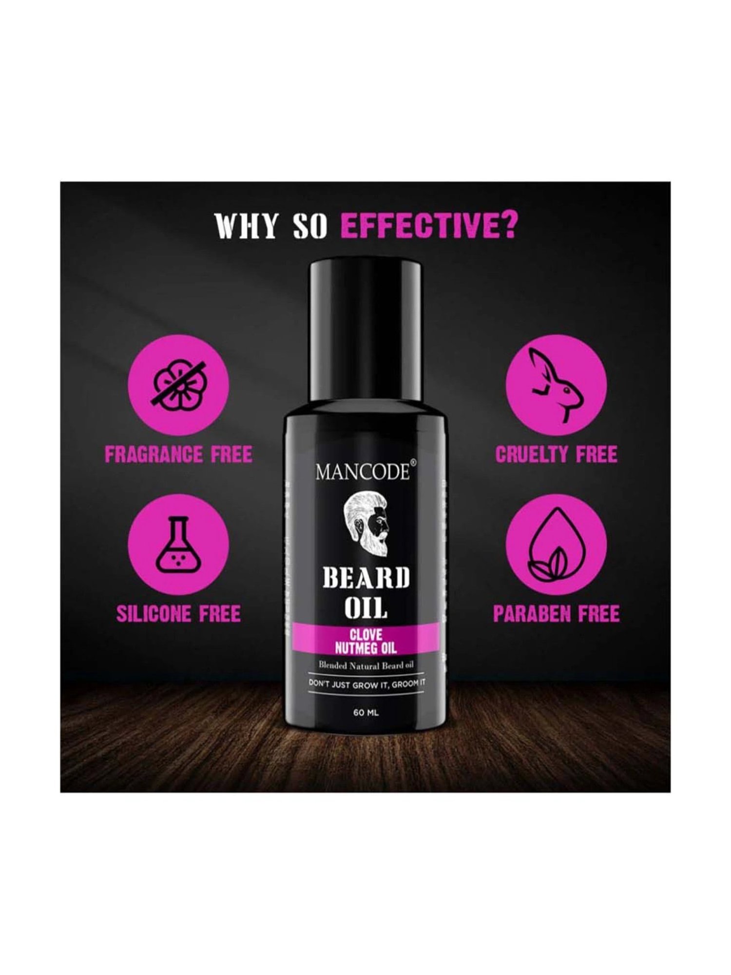 Mancode Beard Oil - Clove & Nutmeg Oil - 60 ml