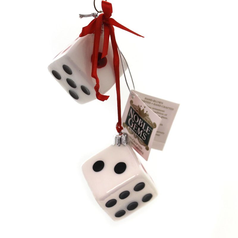 Noble Gems 2.0" Dice Ornament Roll Gambler Game  -  Tree Ornaments