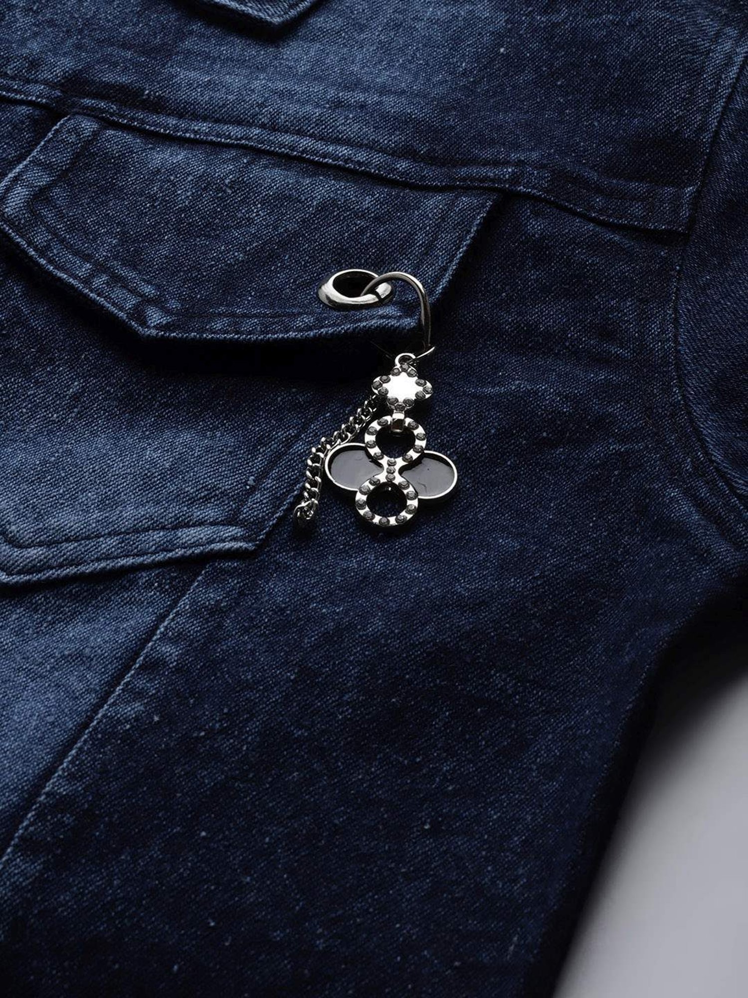 Aarika Navy Regular Fit Jacket