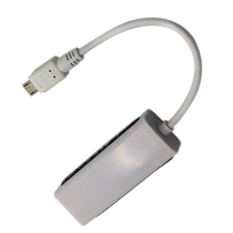 Micro USB 2.0 to Ethernet RJ45 Female Network LAN Adapter Card Dongle 100Mbps