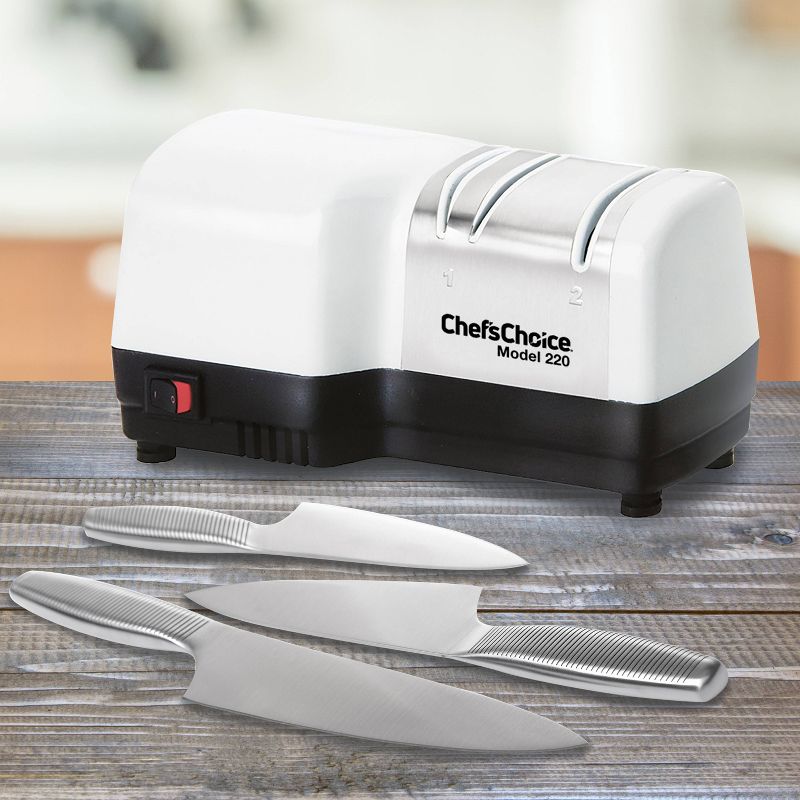 Chef'sChoice Hybrid Diamond Hone 2 Stage Electric Knife Sharpener White