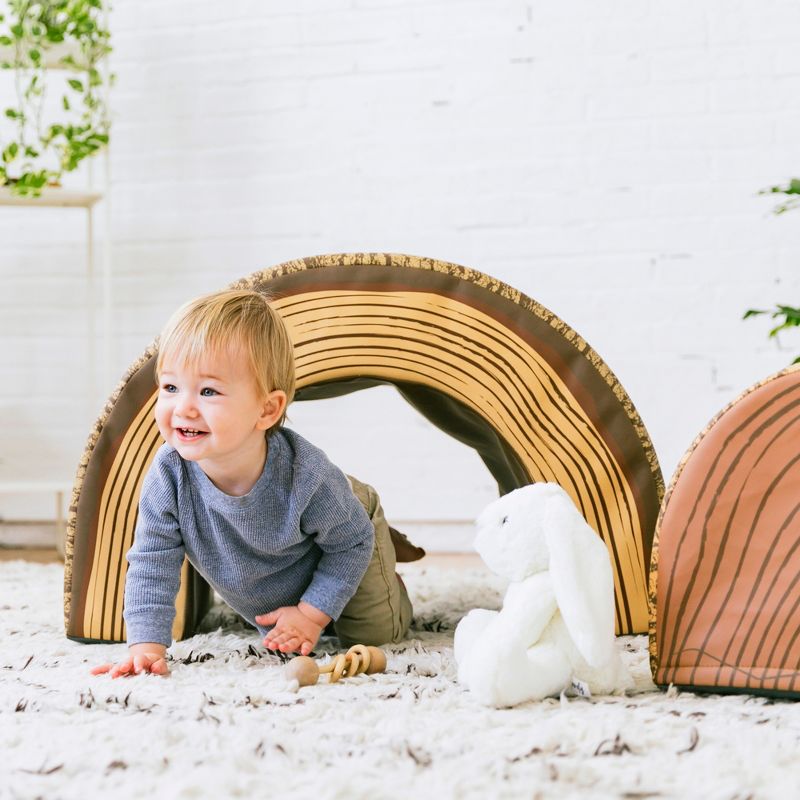 ECR4Kids SoftZone Tree Tunnel and Climber Play Set, Climbing Foam Structure for Kids, 2-Piece