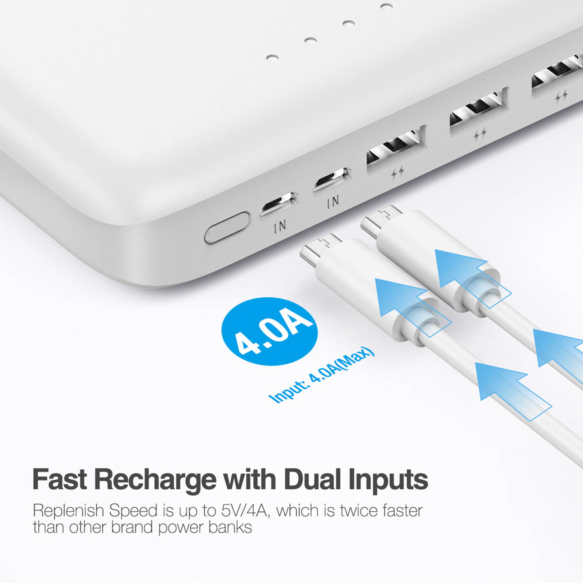 Poweradd Pilot Pro3 Power Bank 30000mAh Portable Charger Dual USB Ports External Battery for iPhone, iPad, Samsung, LG, Nexus Mobile Cellphone