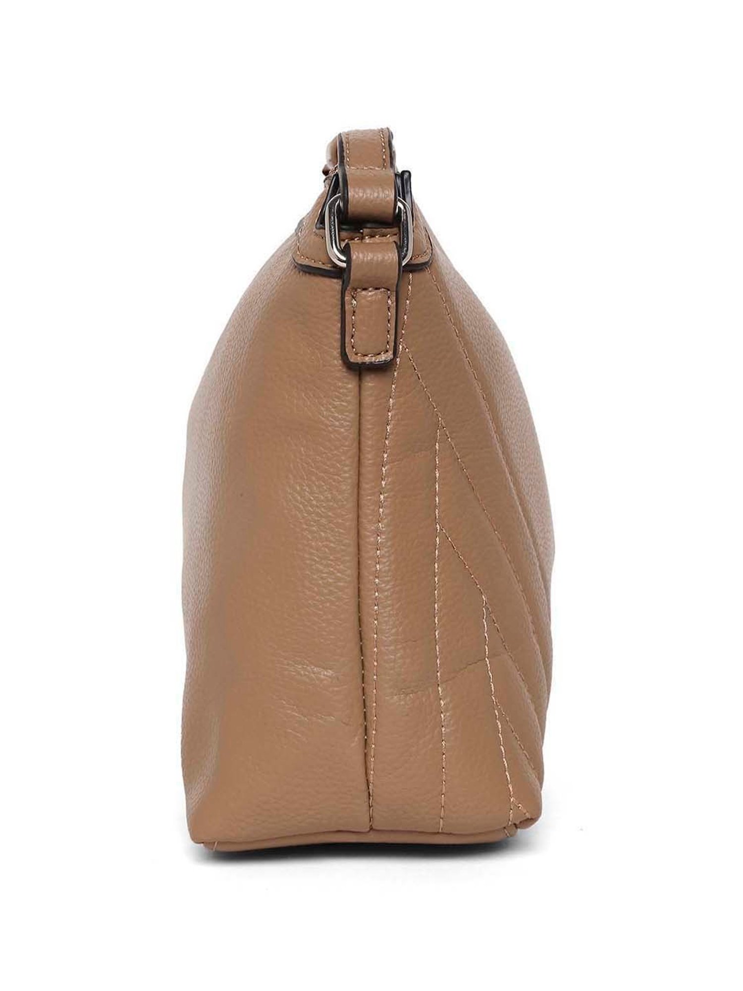 Marina Galanti Brown Quilted Medium Sling Handbag