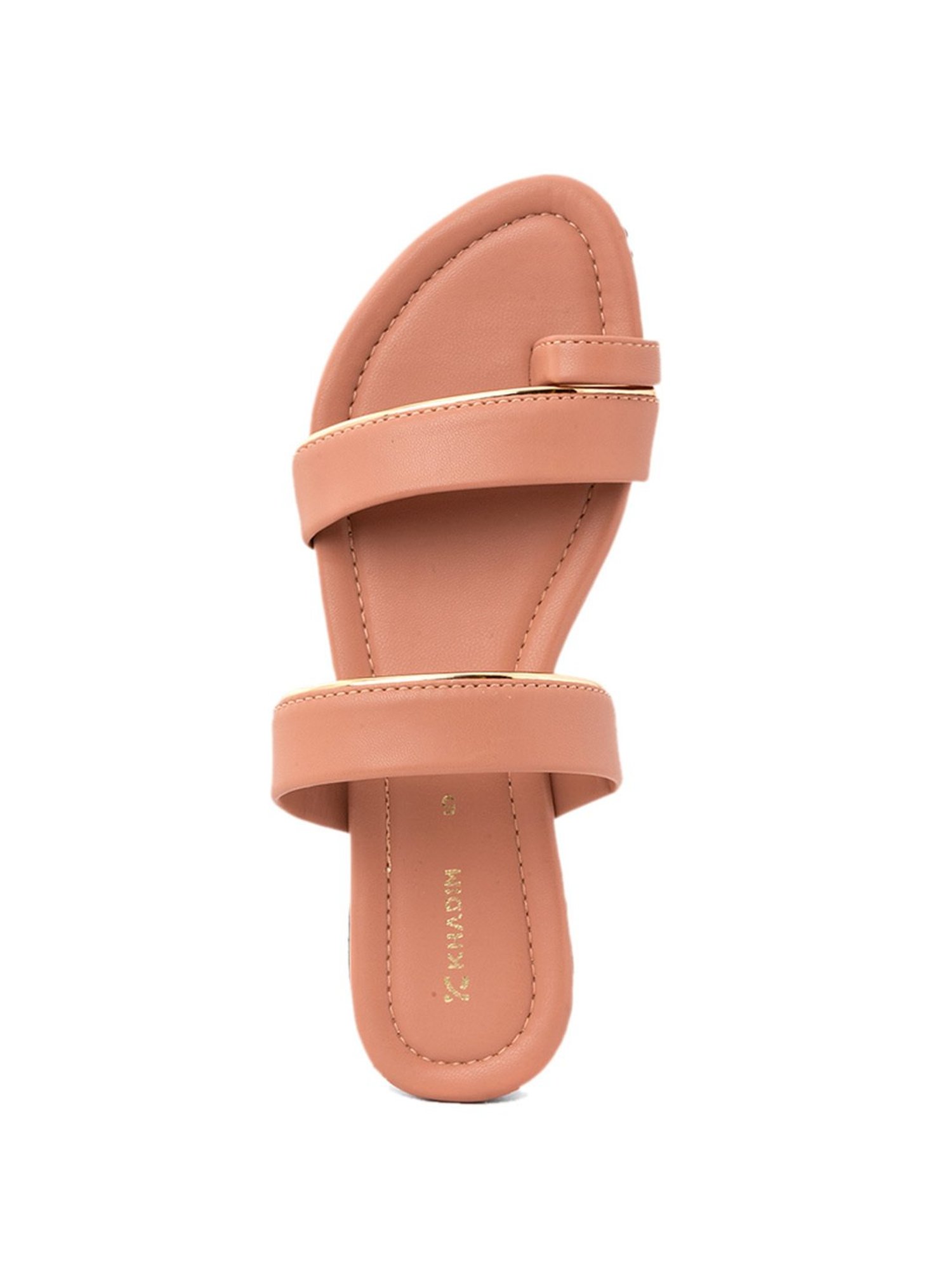 Khadim Women's Pink Toe Ring Wedges