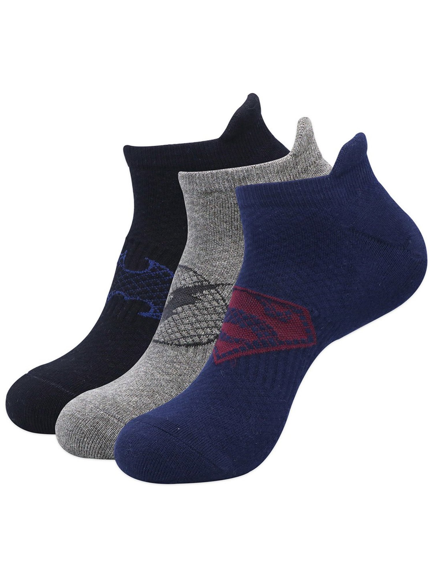 BALENZIA X Justice League Multicolor Printed Lowcut/Ankle Length Socks - Pack of 3