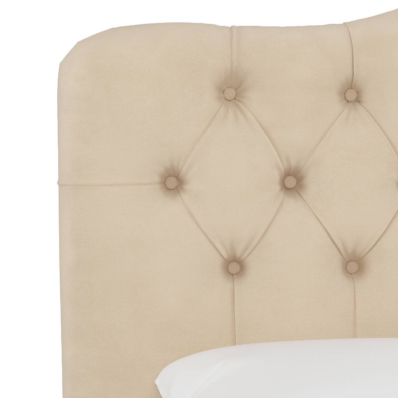 Full Tufted Headboard Velvet Pearl - Skyline Furniture