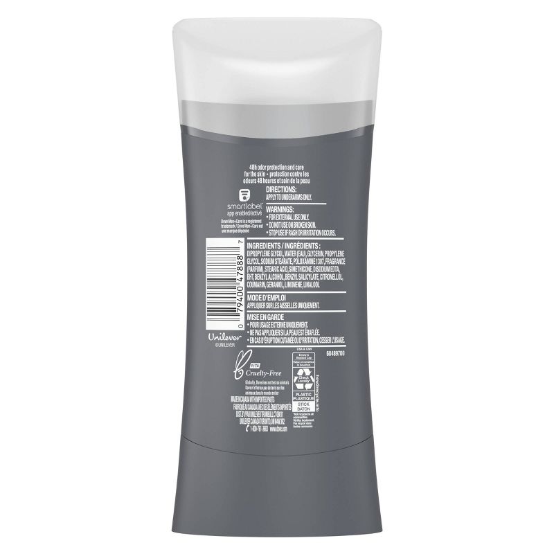 Dove Men+Care 0% Aluminum Deodorant Eucalyptus & Birch - 2.6oz
