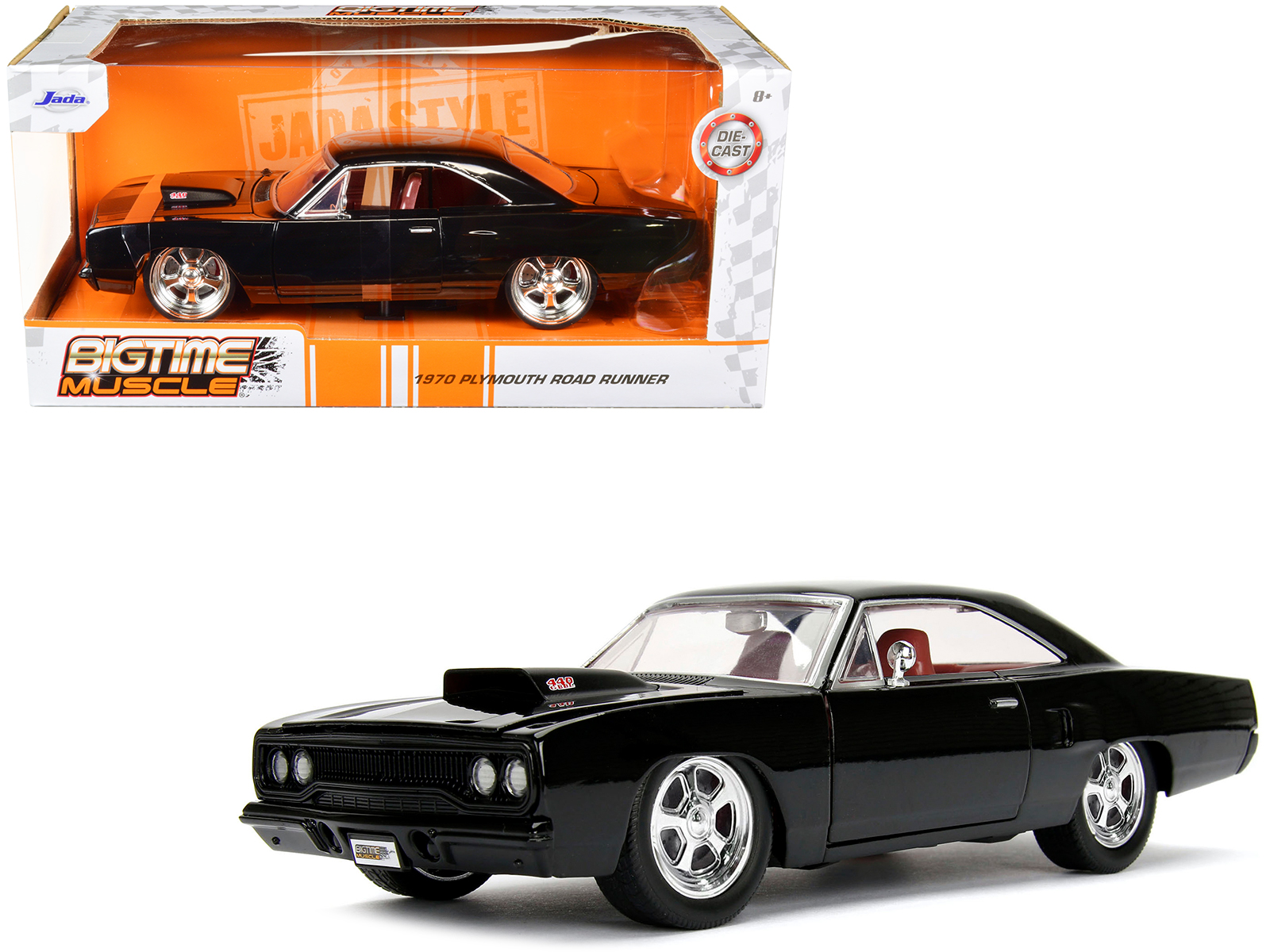 1971 Plymouth Barracuda Tahitian Walnut Metallic and White with White Vinyl Top Limited Edition to 258 pieces Worldwide 1/18 Diecast Model Car by ACME