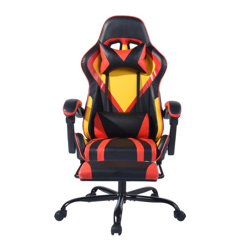 Gaming Chair with comfort Lumbar and Ergonomic Footrest , Office Computer Chair