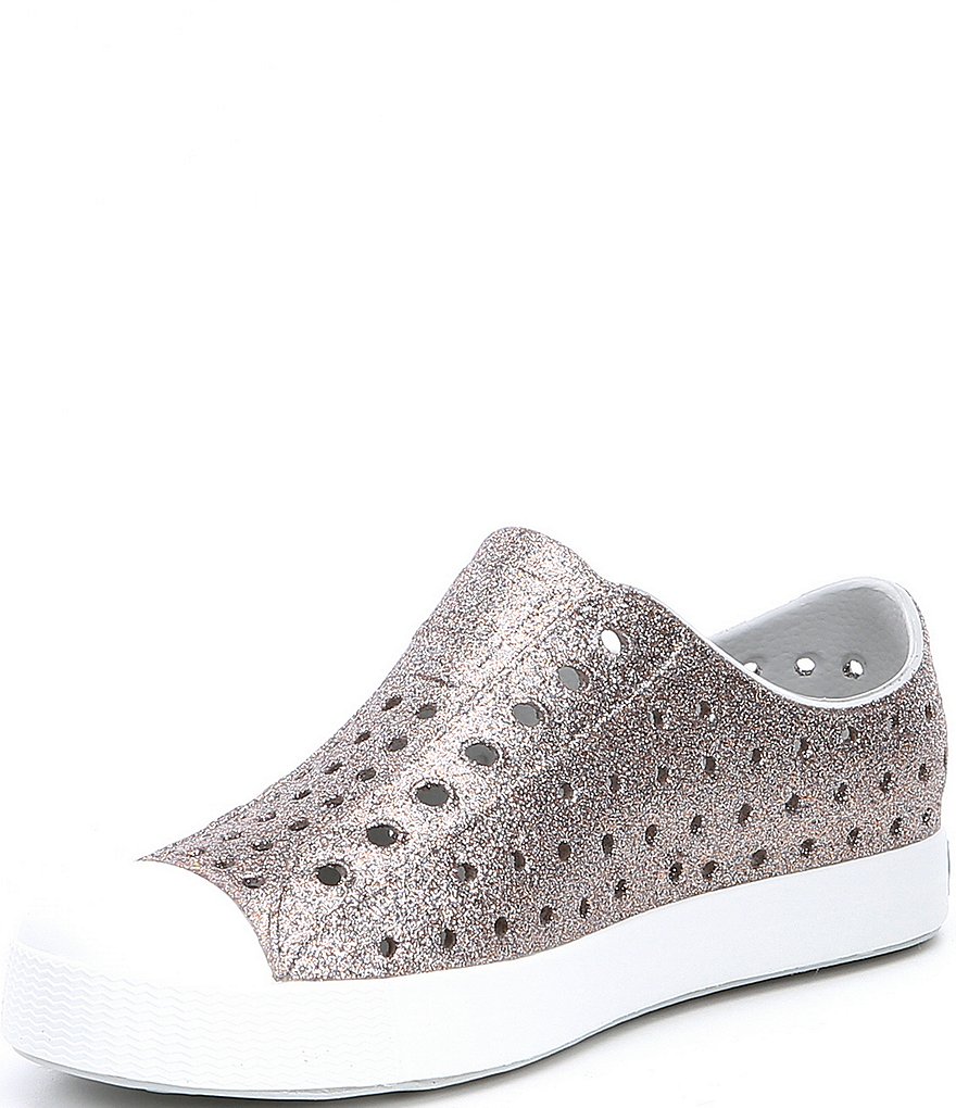 Native Girls' Jefferson Bling Glitter Slip-On Sneakers (Youth)