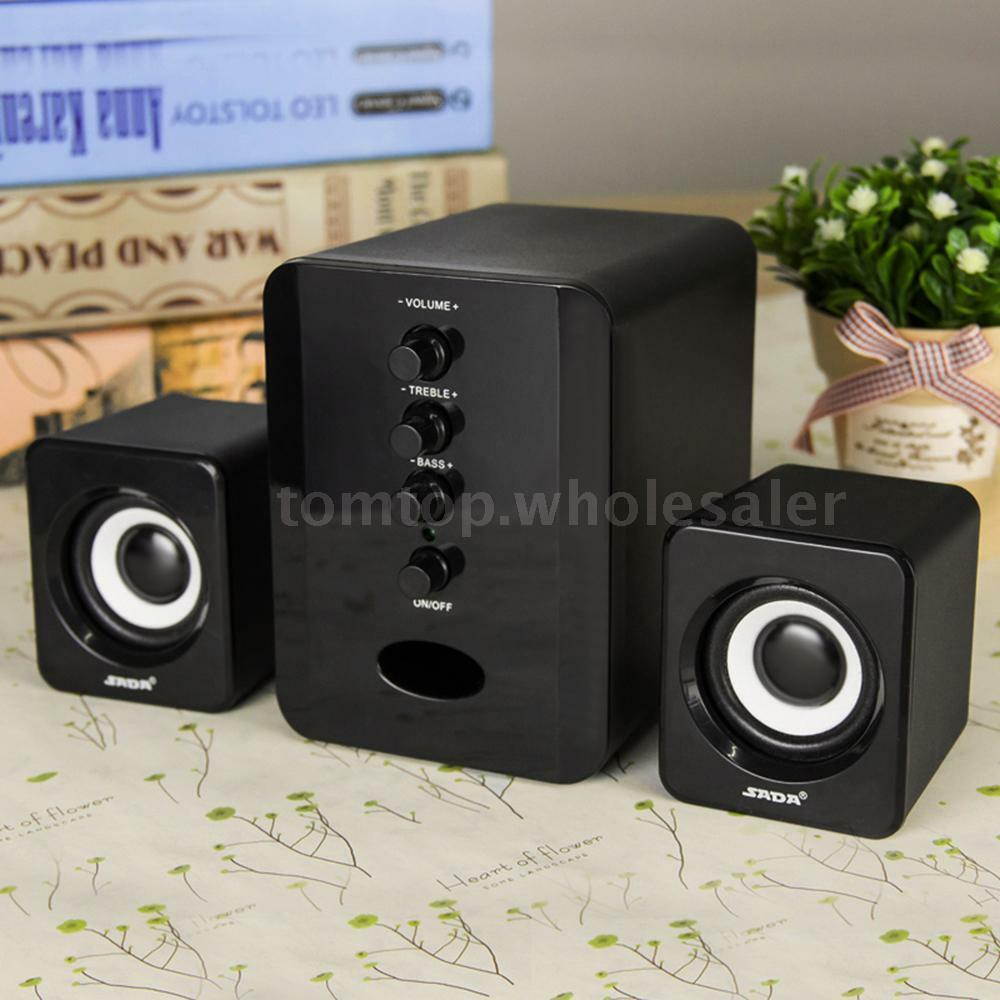 Computer Speakers 2.1 USB Desktop PC Laptop Audio Player System Subwoofer Mini