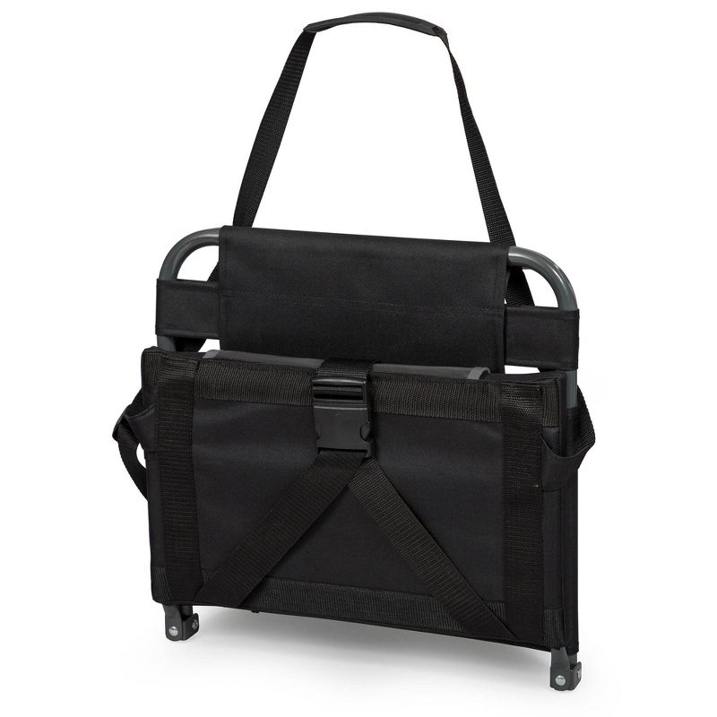 Eastpoint Sports Adjustable Bleacher Backrest Stadium Seat w/ Cup Holder, Black