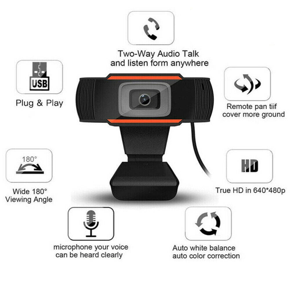 Webcam Auto Focusing Web Camera 1080P HD Cam Microphone For PC Laptop Desktop US