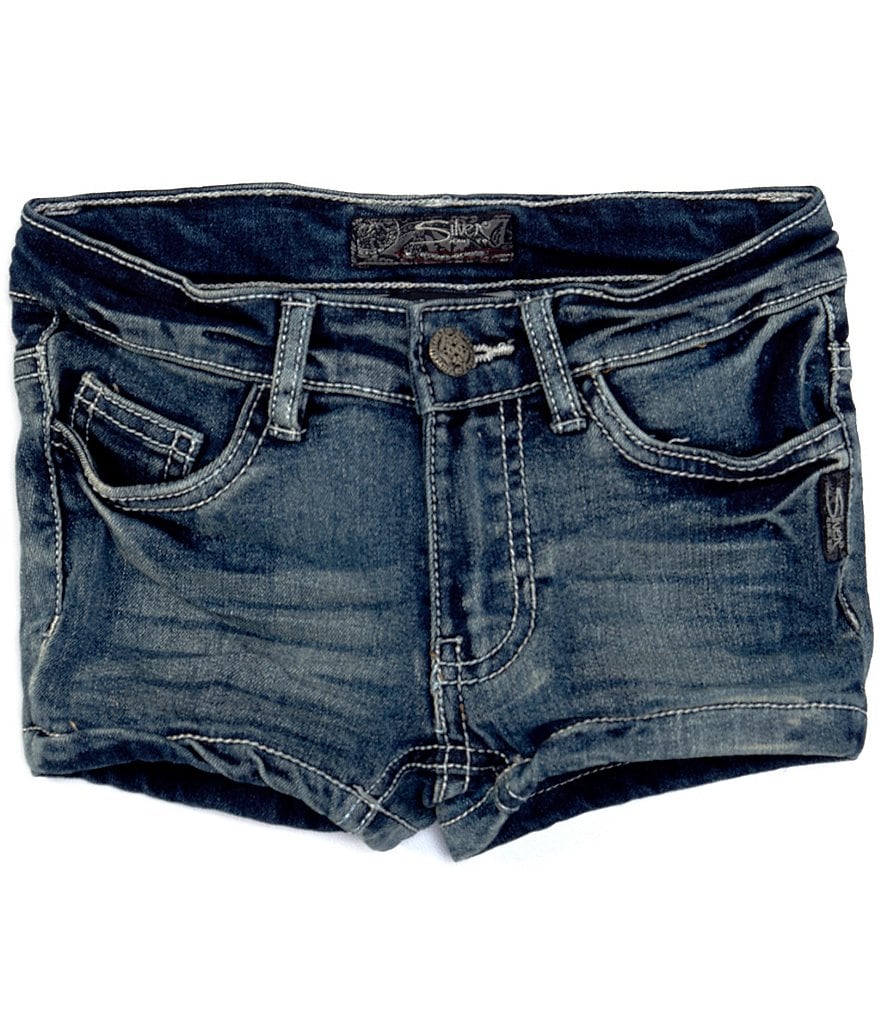Silver Jeans Co. Little Girls 4-6X Lacy Washed Denim Shorts