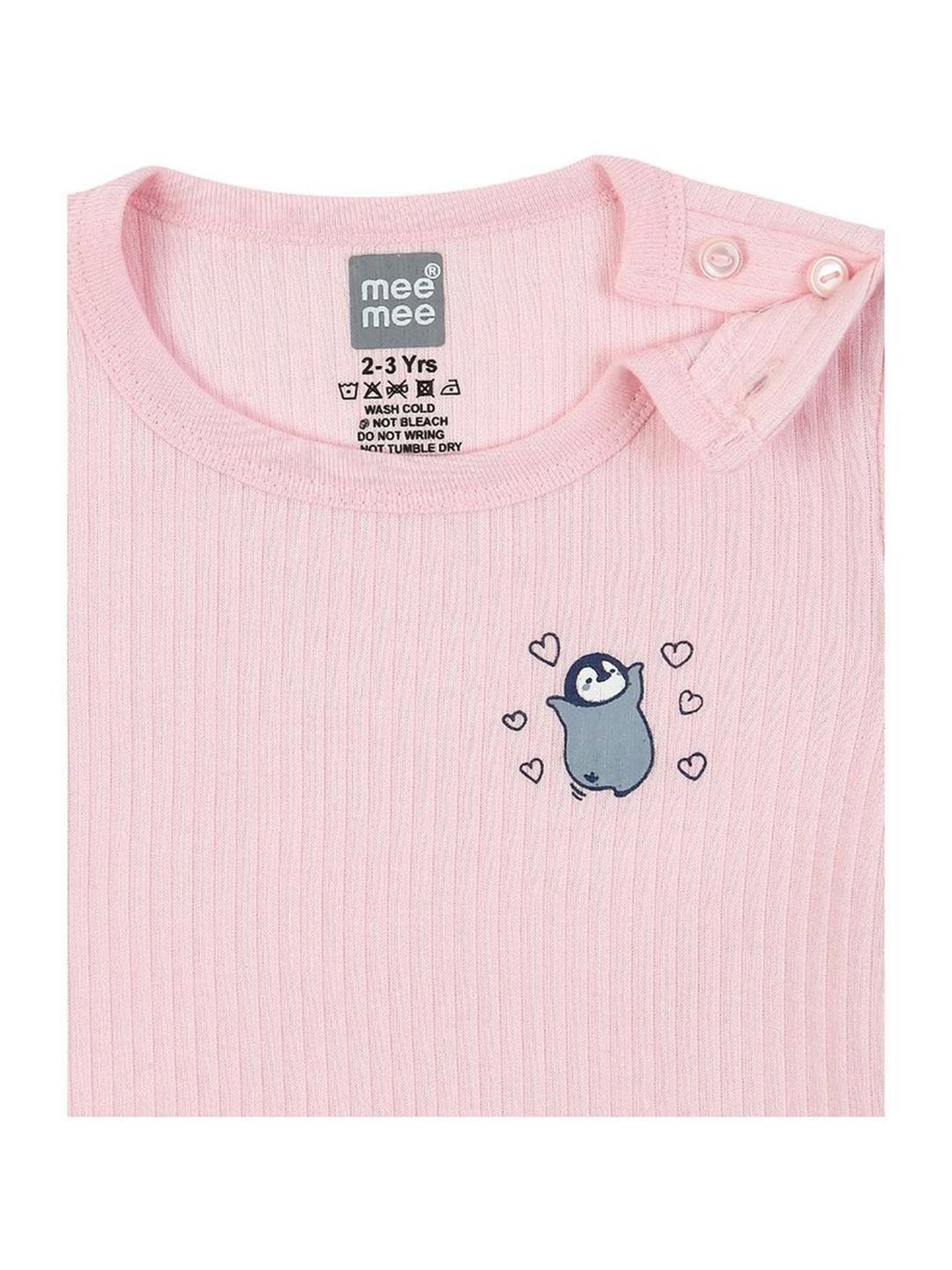 Mee Mee Kids Pink Printed Full Sleeves Thermal Set