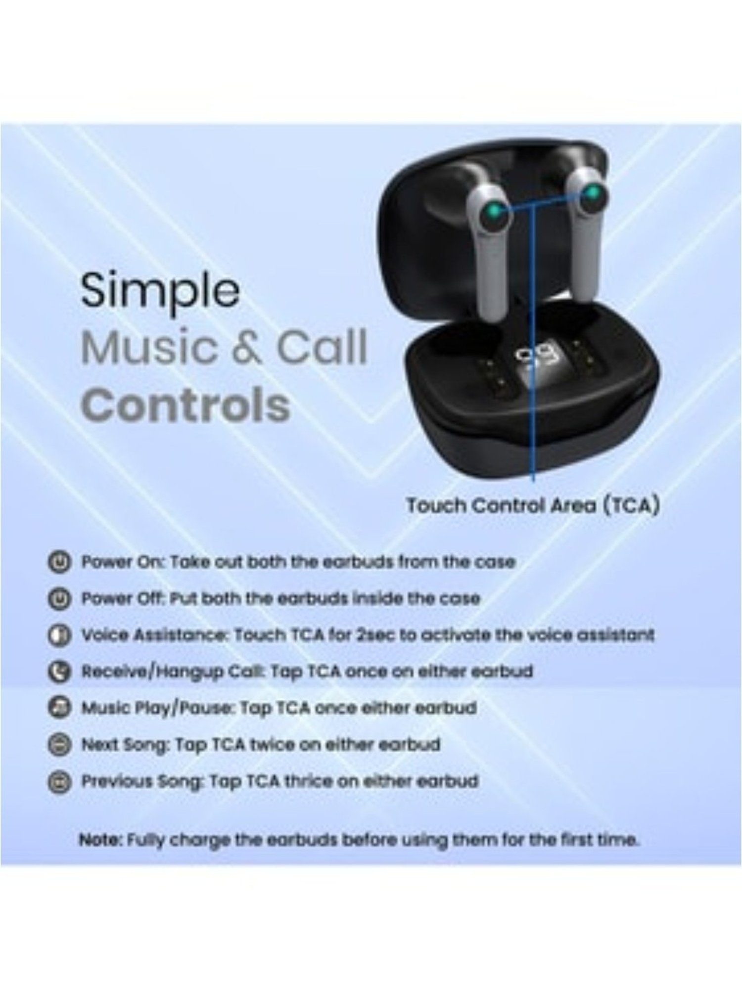 PTron Basspods 281 True Wireless Bluetooth Earbuds with Charging Case (Grey and Black)