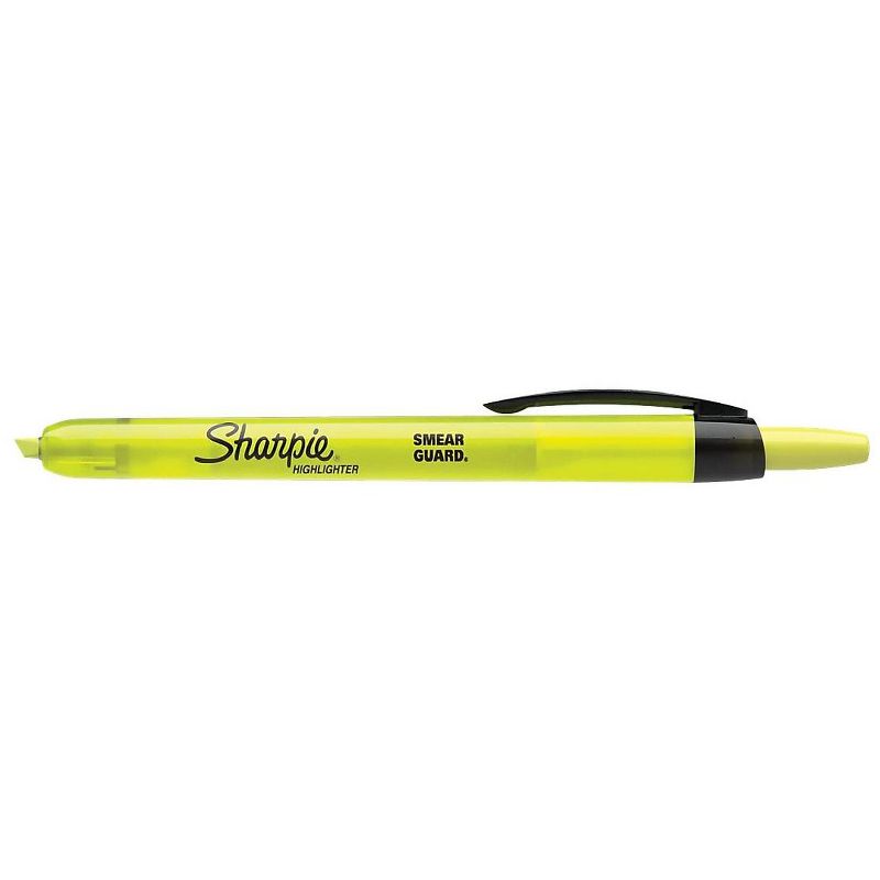 Sharpie Accent Retractable Highlighters Chisel Tip Fluorescent Yellow Dozen 28025