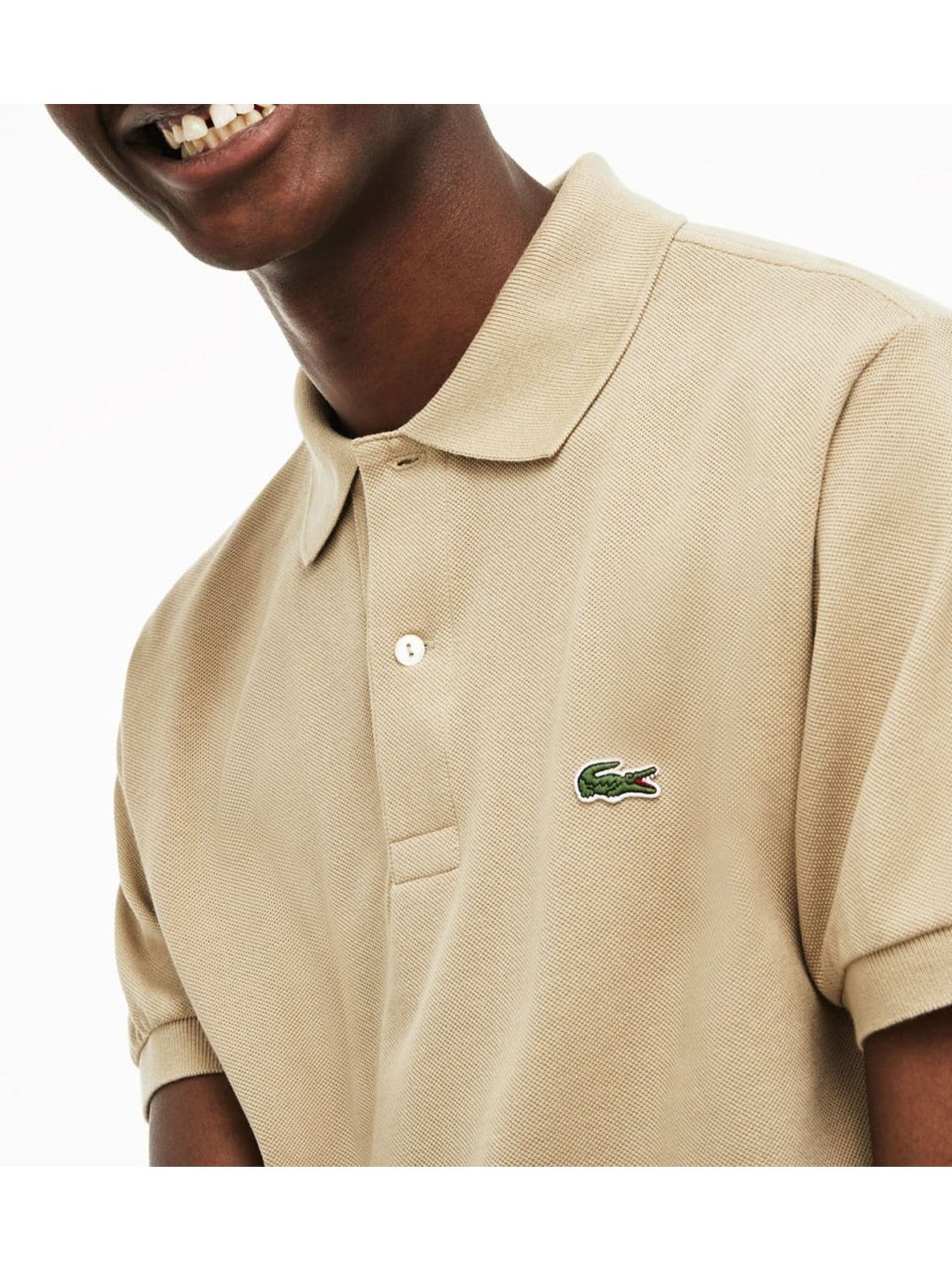 Lacoste Beige Boxy Fit L.12.12 Polo T-Shirt