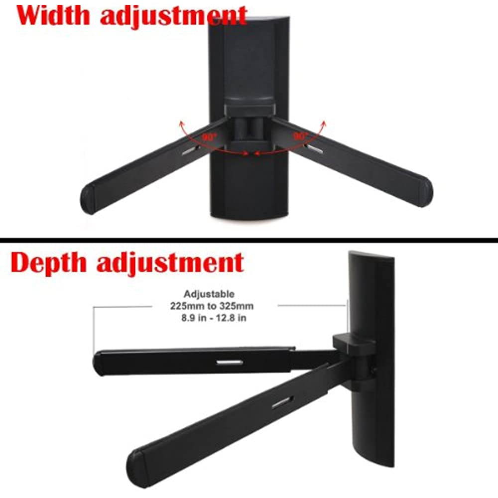 VideoSecu Universal Wall Mount Adjustable Shelf Bracket for DVD Player/ DVR/ Game Console/ VCR/ VCD/ DDS Receiver/ Blu-Ray/ Cable Box or other TV Audio Components Stand under LED LCD Plasma 1XU