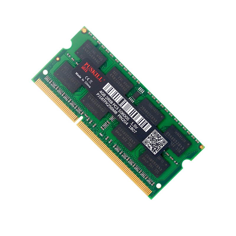 PUSKILL DDR3 1600MHz SODIMM RAM PC3-12800 4G 1.35V CL11 204 Pin Support ECC Unbuffered Laptop Memory Notebook RAM Module for Mac Intel and AMD System