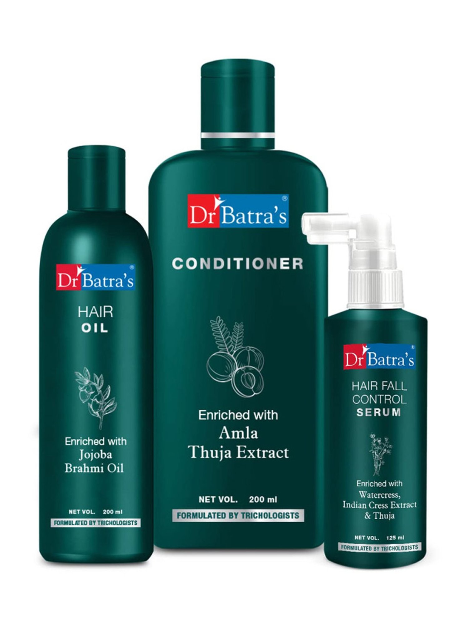 Dr. Batra's Hair Fall Control Serum, Conditioner & Hair Fall Control Oil