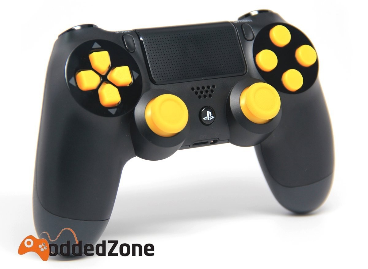 Black/Yellow Ps4 Rapid Fire Custom Modded Controller