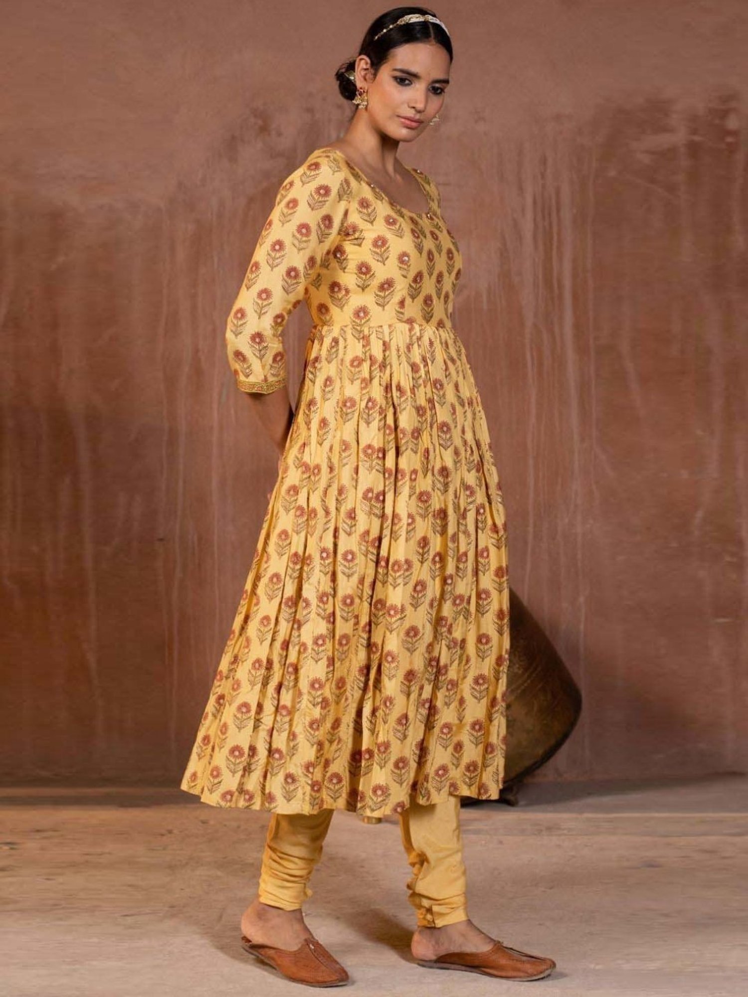 Prakriti Jaipur Yellow Chaashini Kamakshi Anarkali Kurta