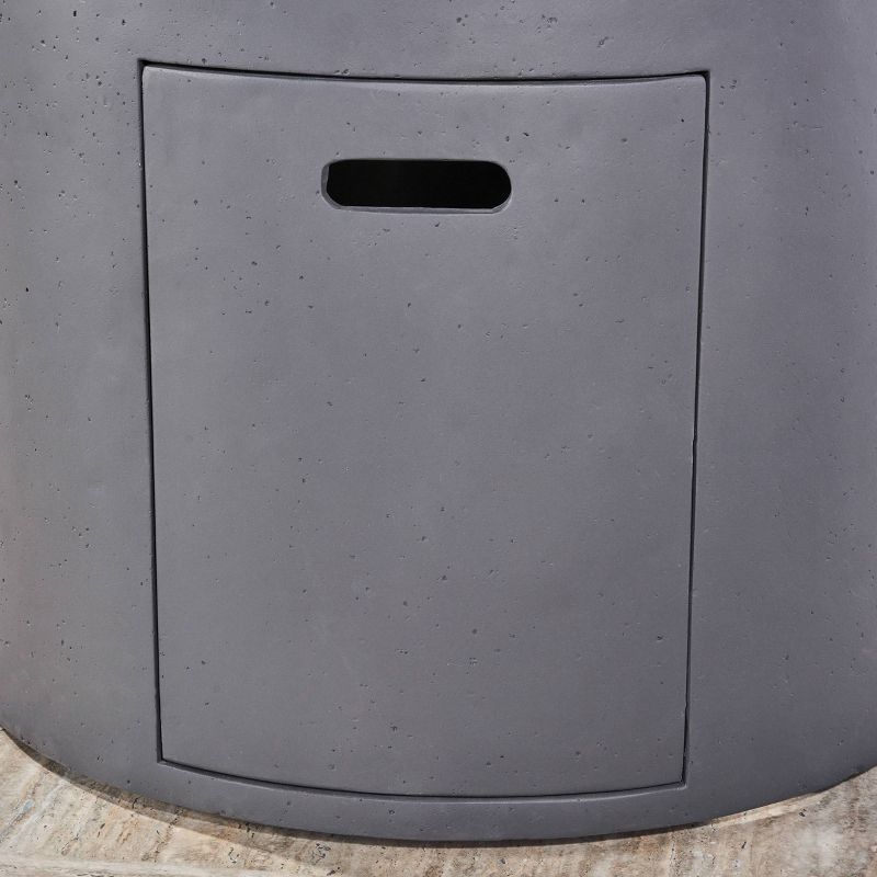 Nolan 5pc Wicker Club Chair and Round Fire Pit Set - Mixed Black/Dark Gray - Christopher Knight Home