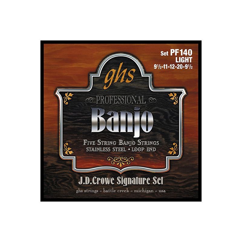 GHS J. D. Crowe Studio Signature 5-String Banjo Strings Light