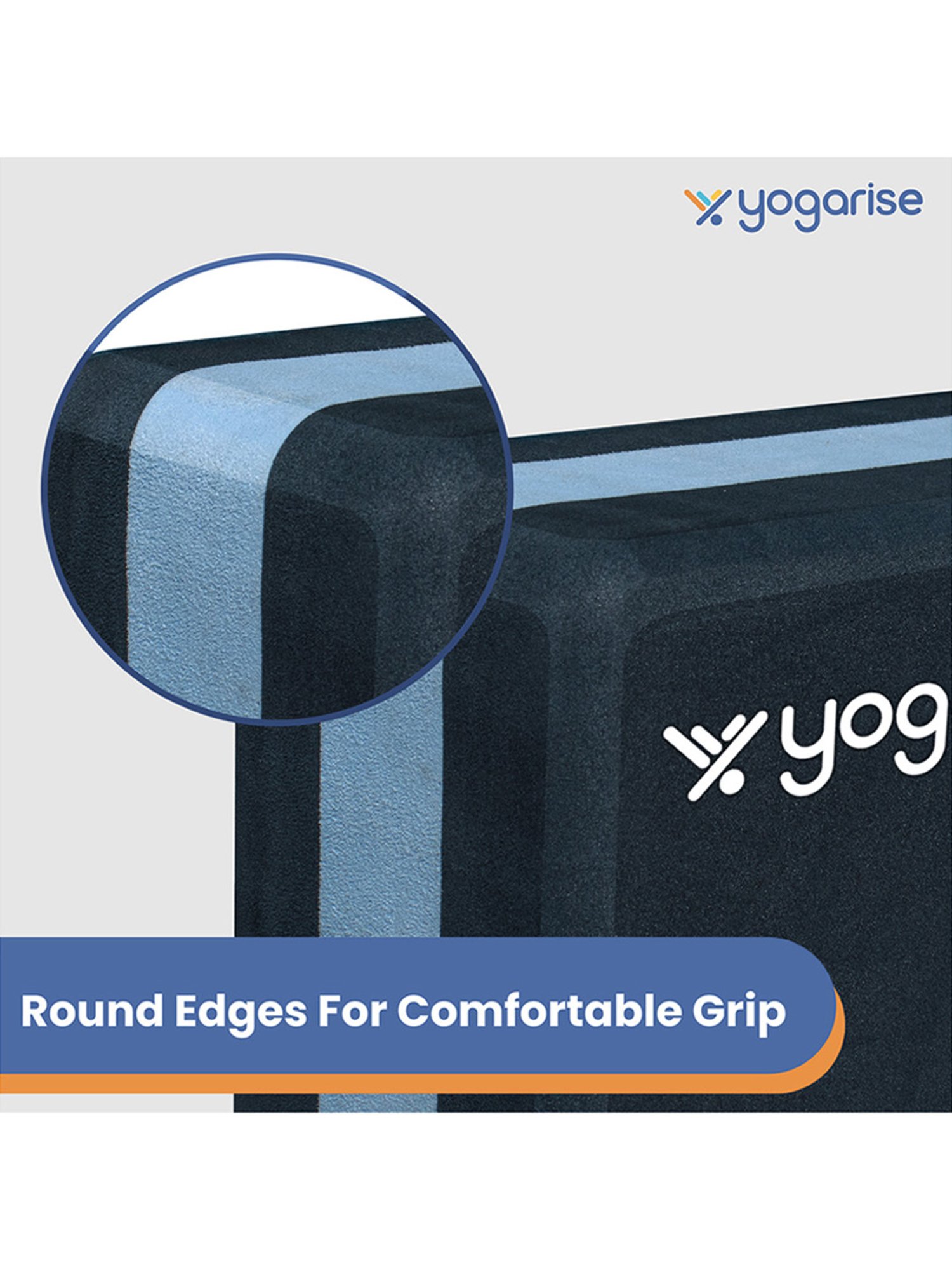 Yogarise Yoga Blocks for Yoga Practice (Blue)