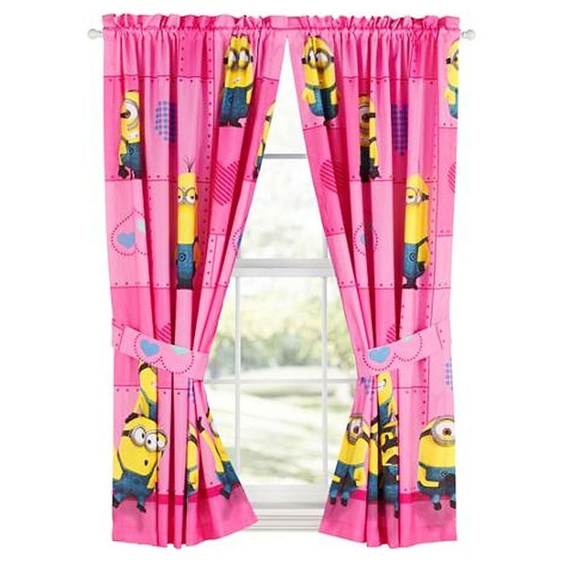 Minions Twin Sheet Set and Window Curtains Buddy Buddy Bedding and Drapes - Despicable Me..