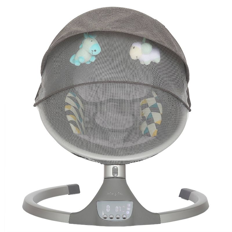 Dream On Me Zazu Cradling Swing - Gray & Blue
