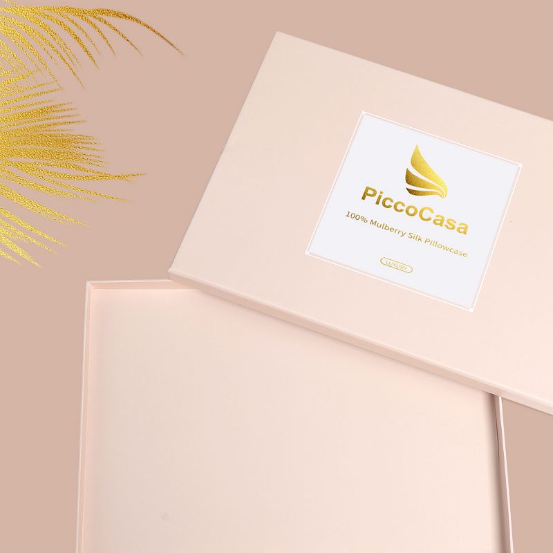 1 Pc 20&rdquo; x 30" Silk for Facial Beauty and Hair Pillow Case Black - PiccoCasa