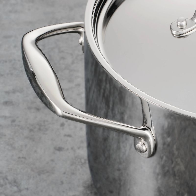 Tramontina Gourmet Tri-Ply Clad Induction-Ready Stainless Steel 5 QT. Covered Dutch Oven