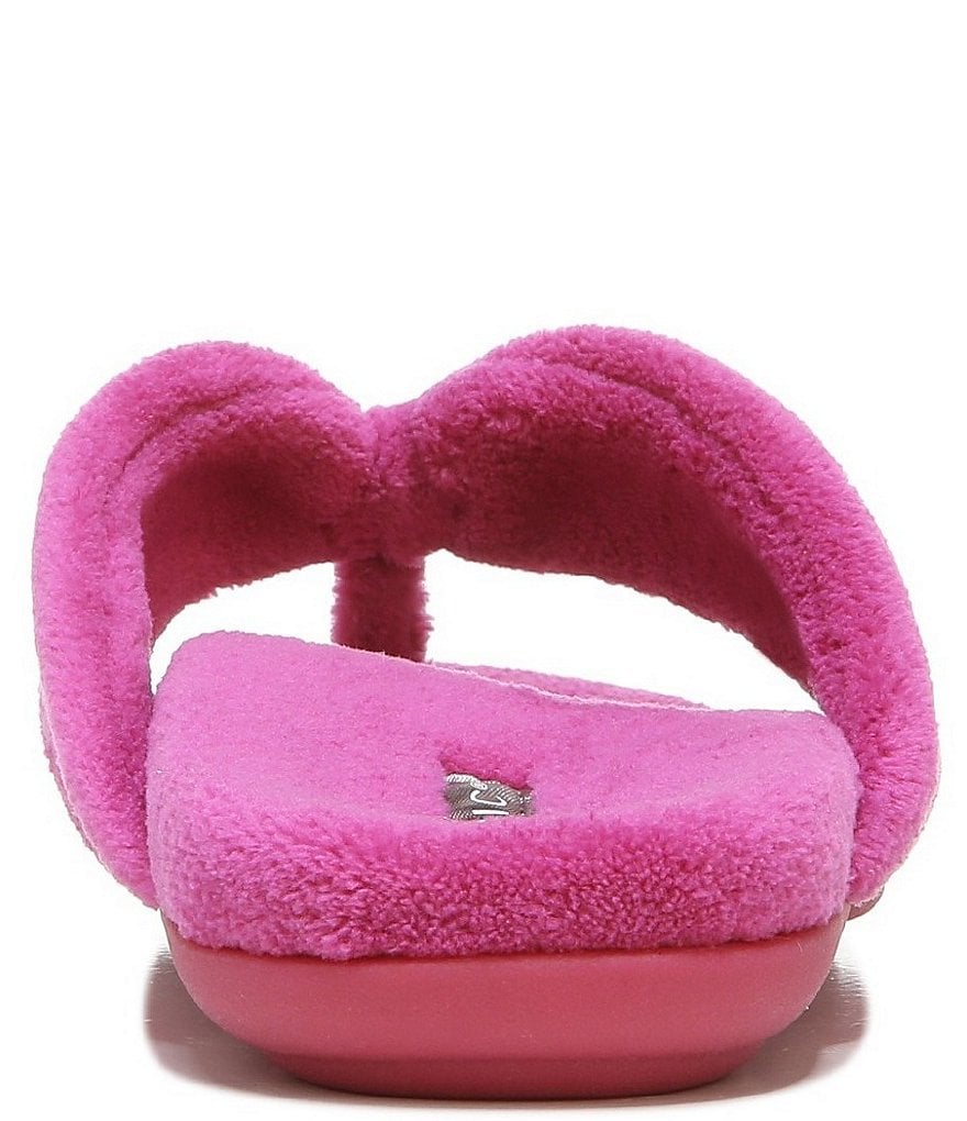 Vionic Lydia Washable Plush Terry Cloth Thong Slippers