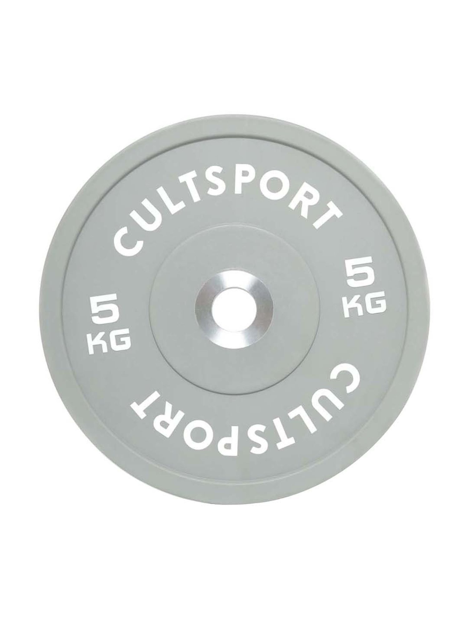 Cultsports Grey Colour Bumper Plate with Rubber Coating (5kg x 2)